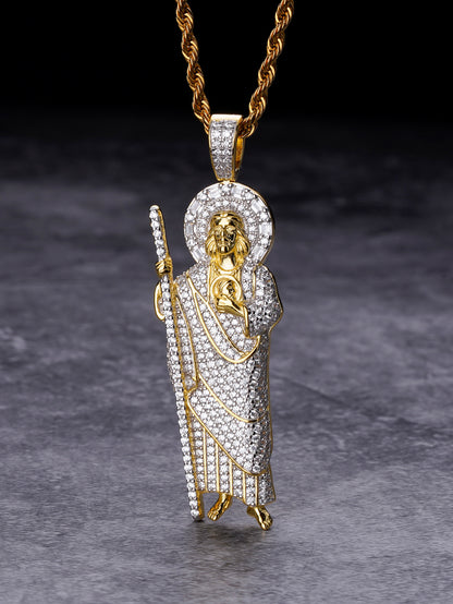 18K Gold Plated Saint Jude Pendant