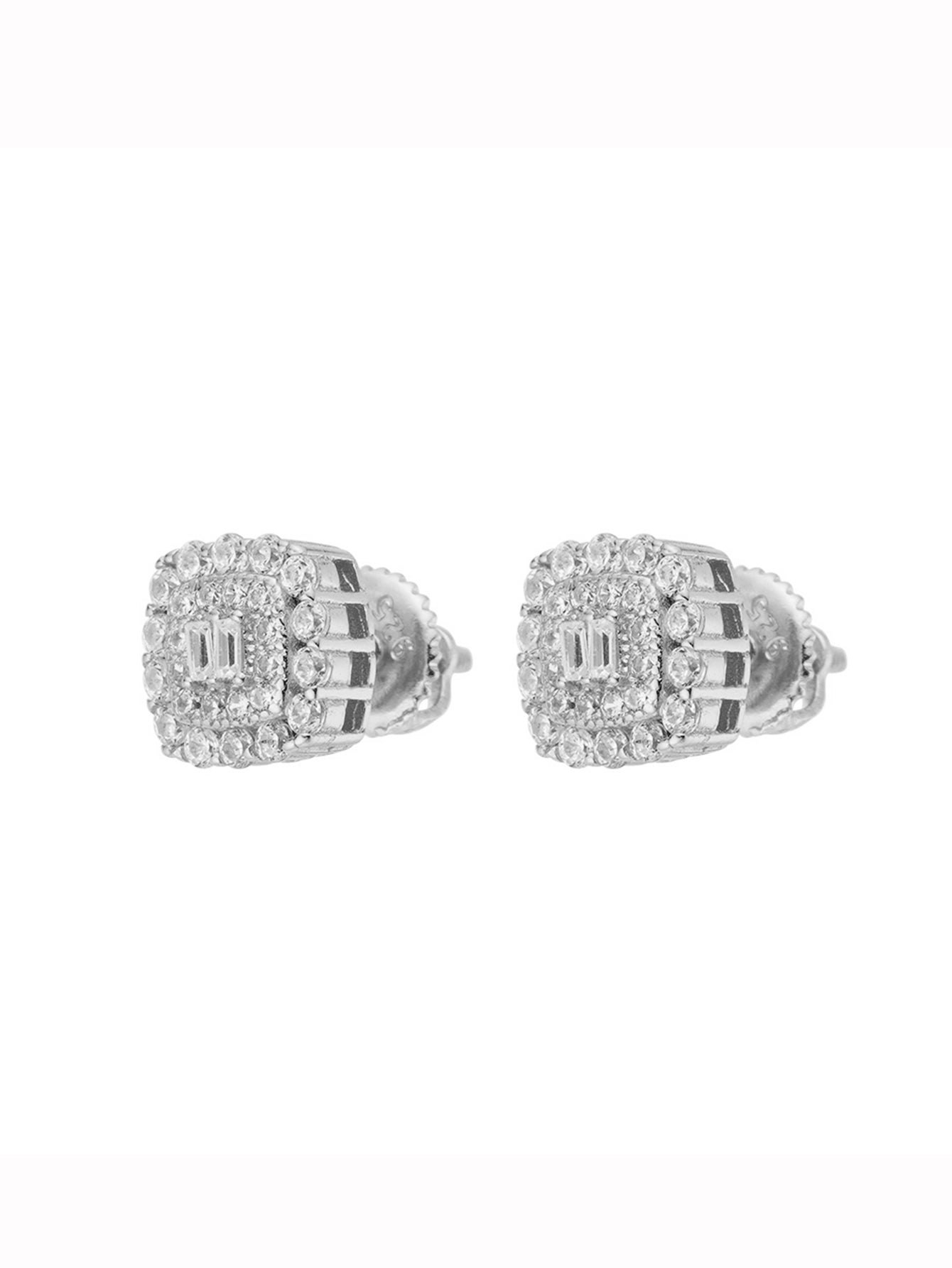 Iced Out Square Stud Earrings