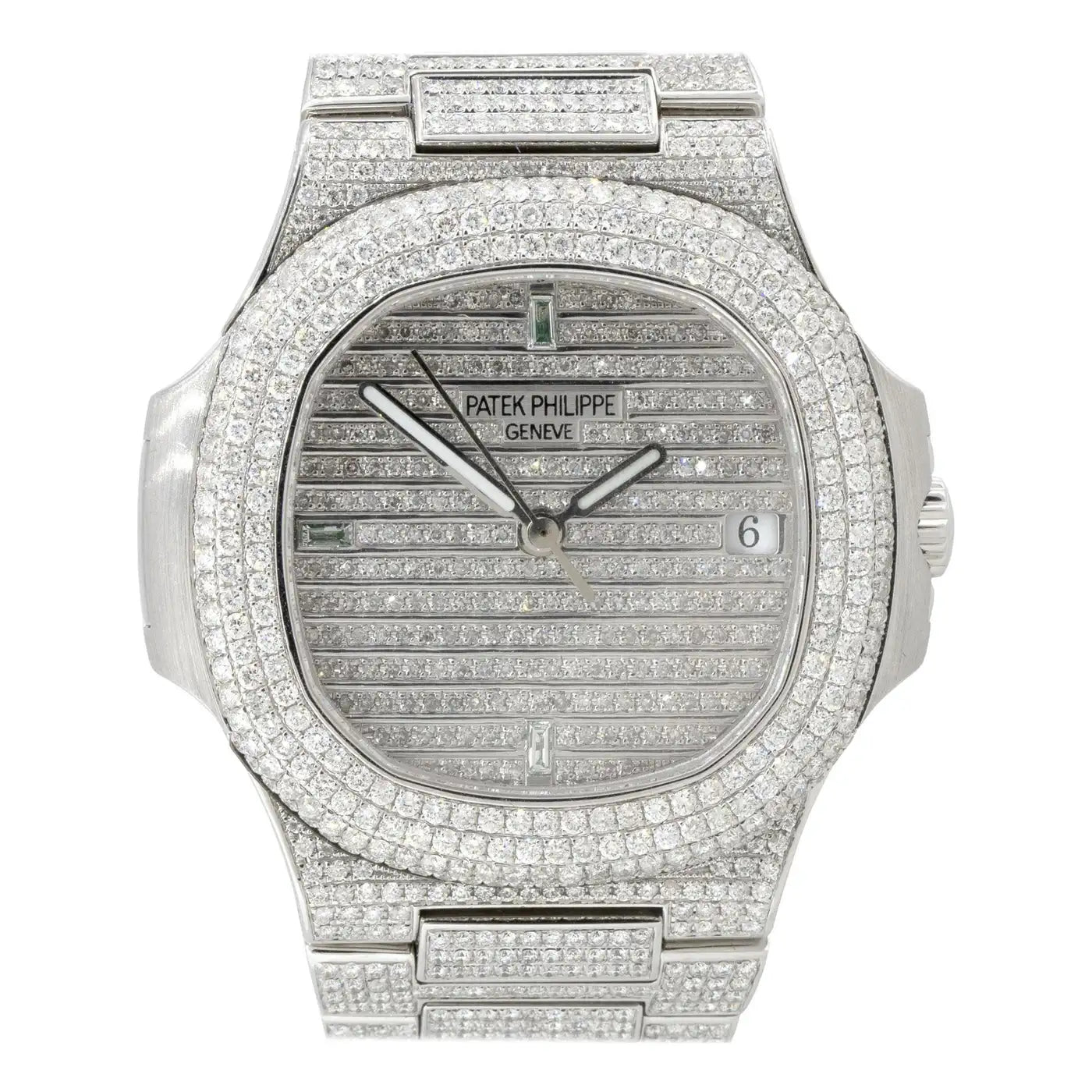 Patek Philippe 5711 All Diamond Watch 18 Karat in Stock