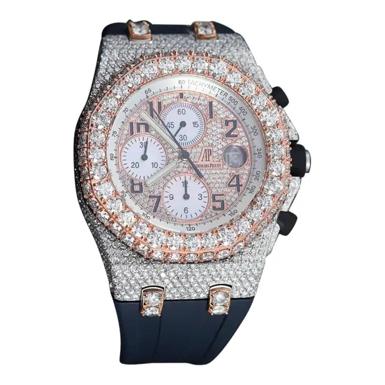 Audemars Piguet Royal Oak Offshore Chronograph Fully Iced Out Custom Diamond