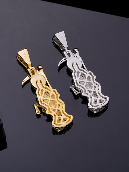 Holy Death Grim Reaper Gold Plated Pendant