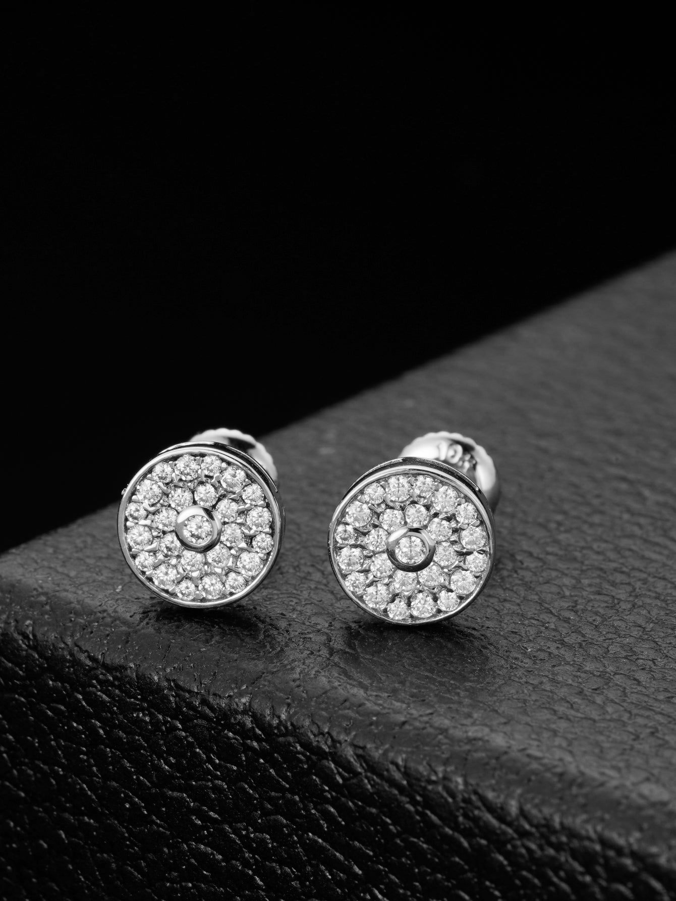 Moissanite Diamond Cluster Stud Earrings