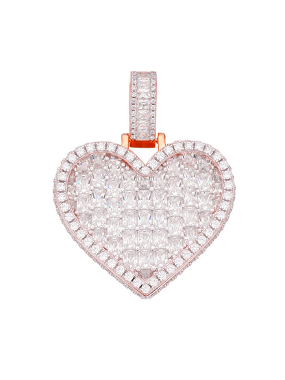 Iced Out Heart Shaped Pendant