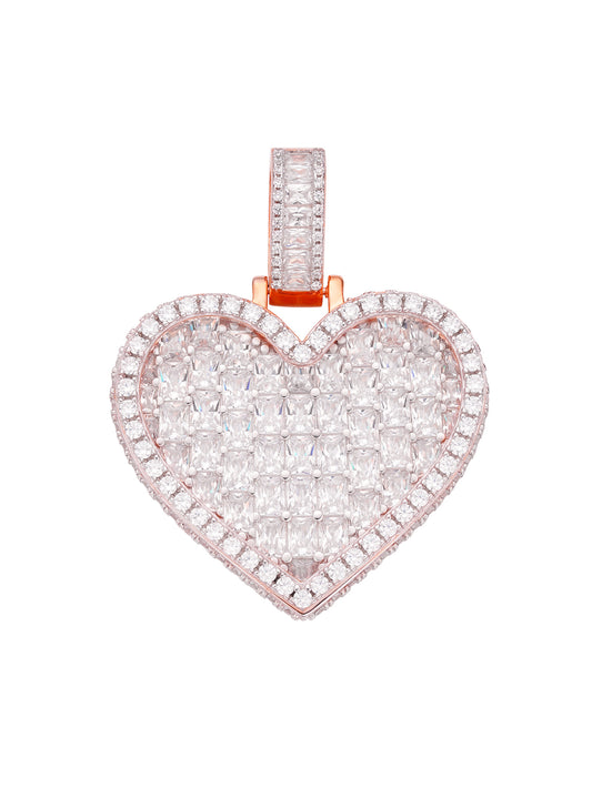 Iced Out Heart Shaped Pendant