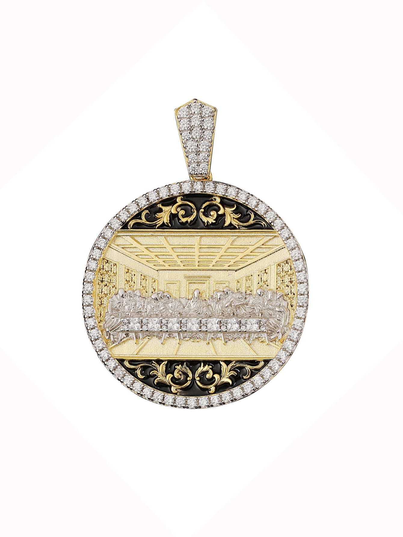 Religion Moissanite Zircon 14k Gold PlatedPendant