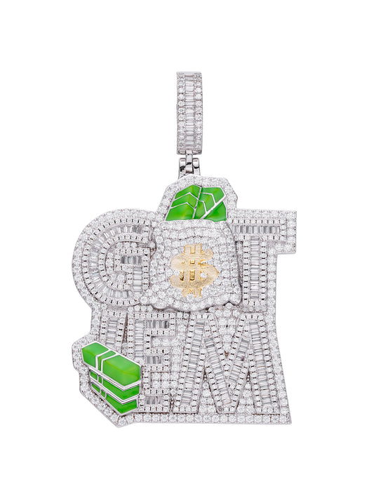 Iced Out Money Get Pendant