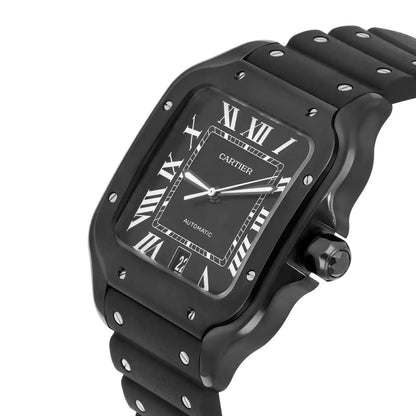 Cartier Santos Large 39.8mm WSSA0039 Rubber Roman Black Dial