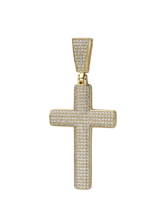 Iced Out Gold Plated Religious Christian Pendant