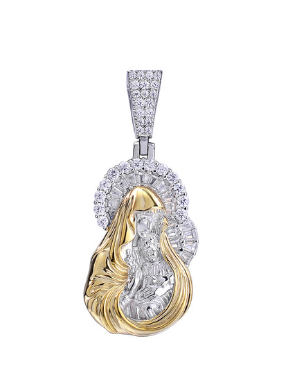 Iced Out Virgin Mary Pendant