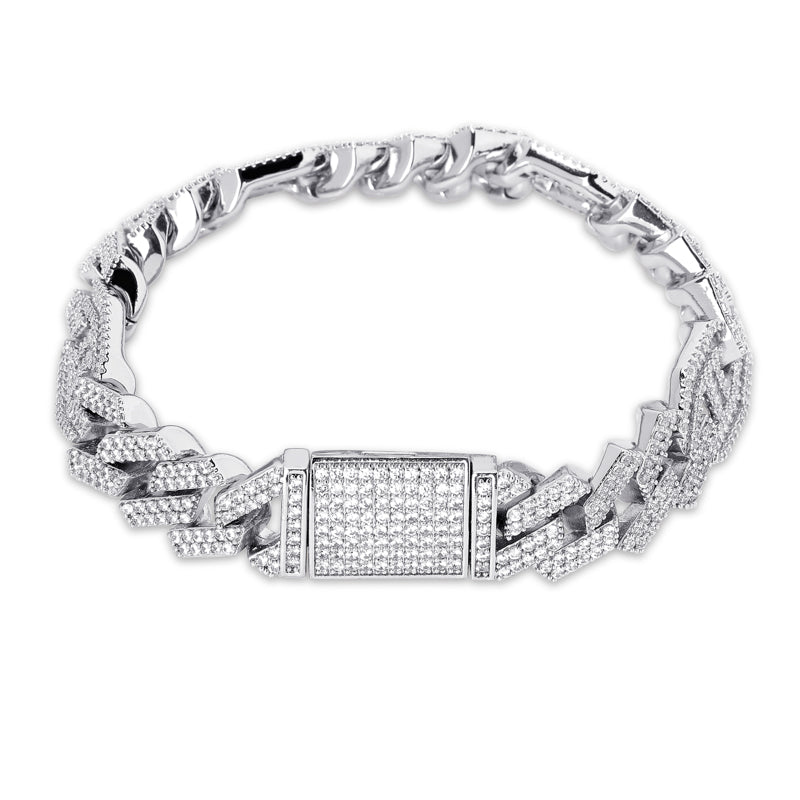 Full Zircon Hip Hop Cuban Chain Bracelet