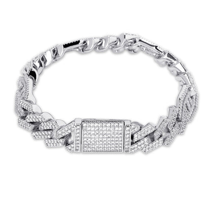 Full Zircon Hip Hop Cuban Chain Bracelet