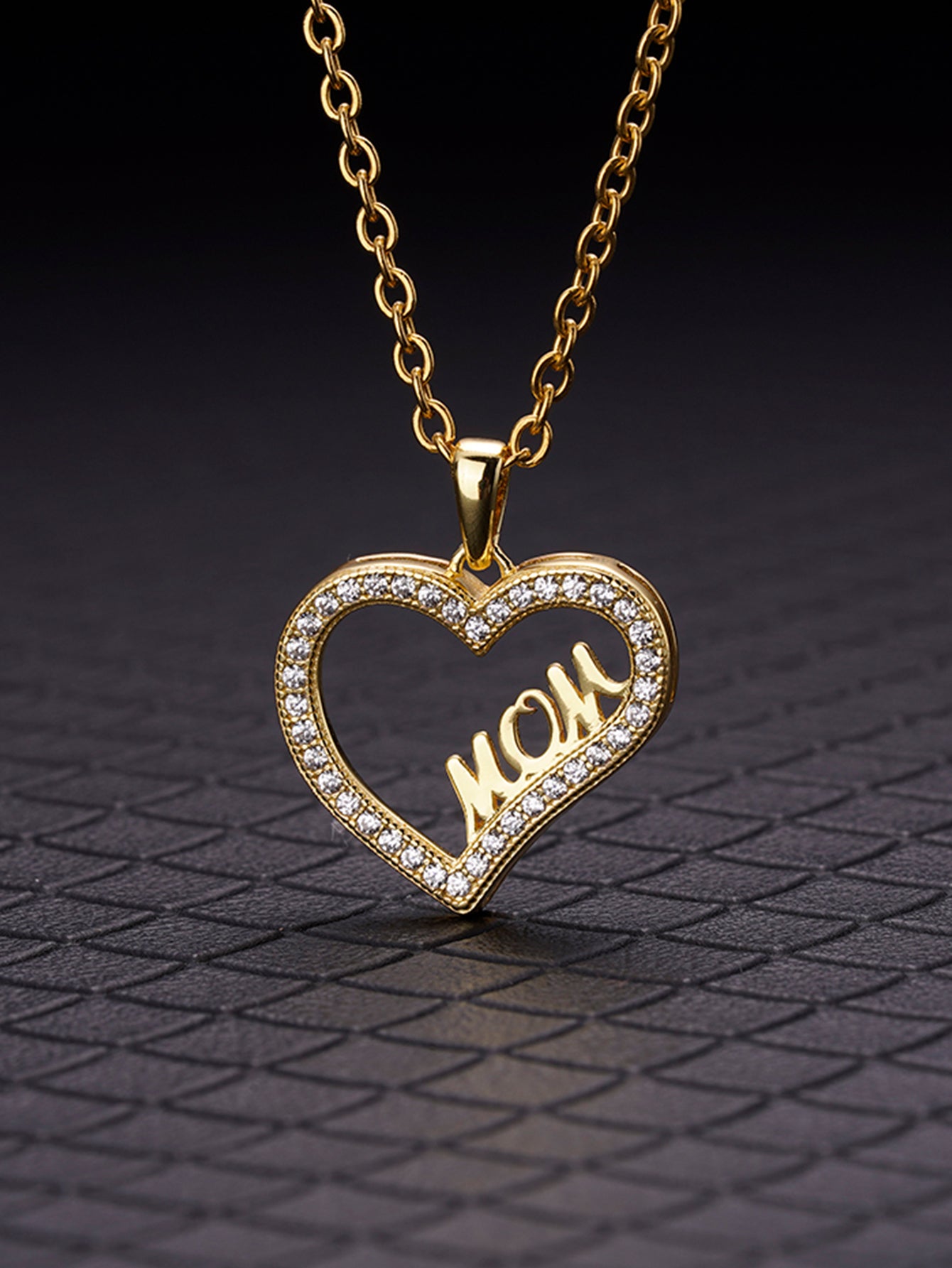 14K Gold Plated Cubic Zirconia Heart Pendant