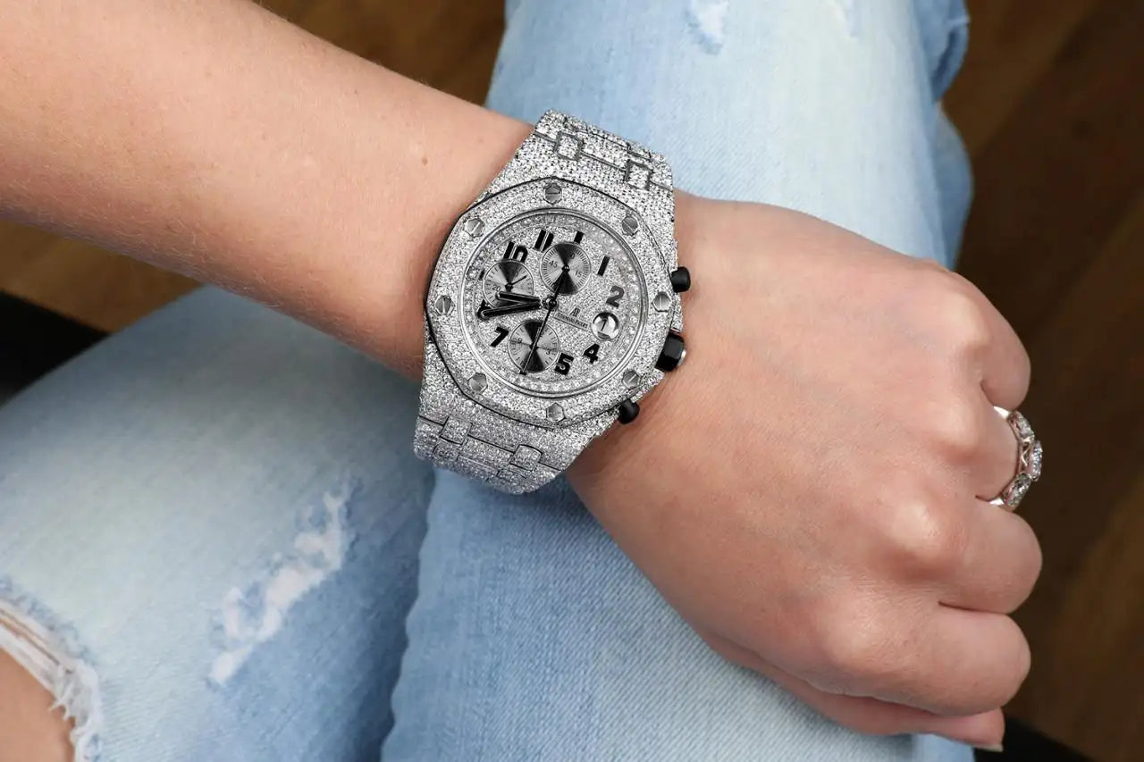 Audemars Piguet Royal Oak Offshore Chronograph Fully Iced Out Watch