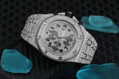 Audemars Piguet Royal Oak Offshore Chronograph Fully Iced Out Watch