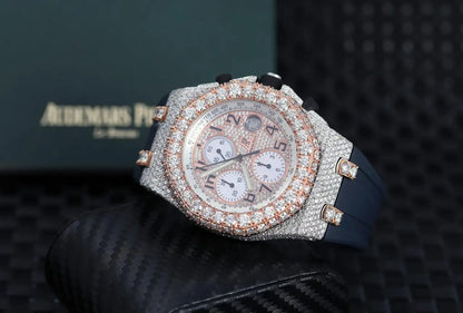 Audemars Piguet Royal Oak Offshore Chronograph Fully Iced Out Custom Diamond