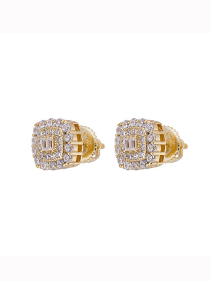 Iced Out Square Stud Earrings