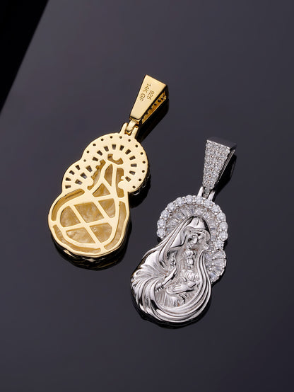 Iced Out Virgin Mary Pendant