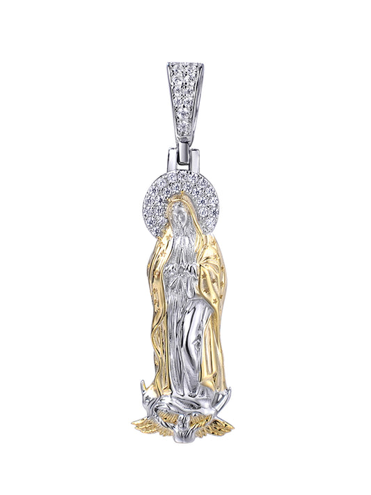 Luxury Virgin Mary Pendant 14k Gold Plated