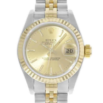 Rolex Datejust 26mm 18K Yellow Gold Steel Champagne Dial Automatic Watch