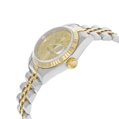 Rolex Datejust 26mm 18K Yellow Gold Steel Champagne Dial Automatic Watch