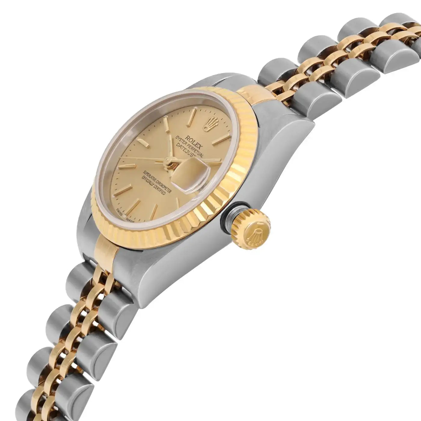 Rolex Datejust 26mm 18K Yellow Gold Steel Champagne Dial Automatic Watch