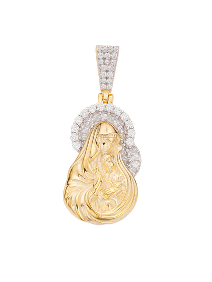 Iced Out Virgin Mary Pendant