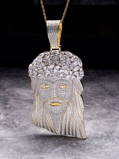 Iced out Jesus Piece Diamonds Pendant