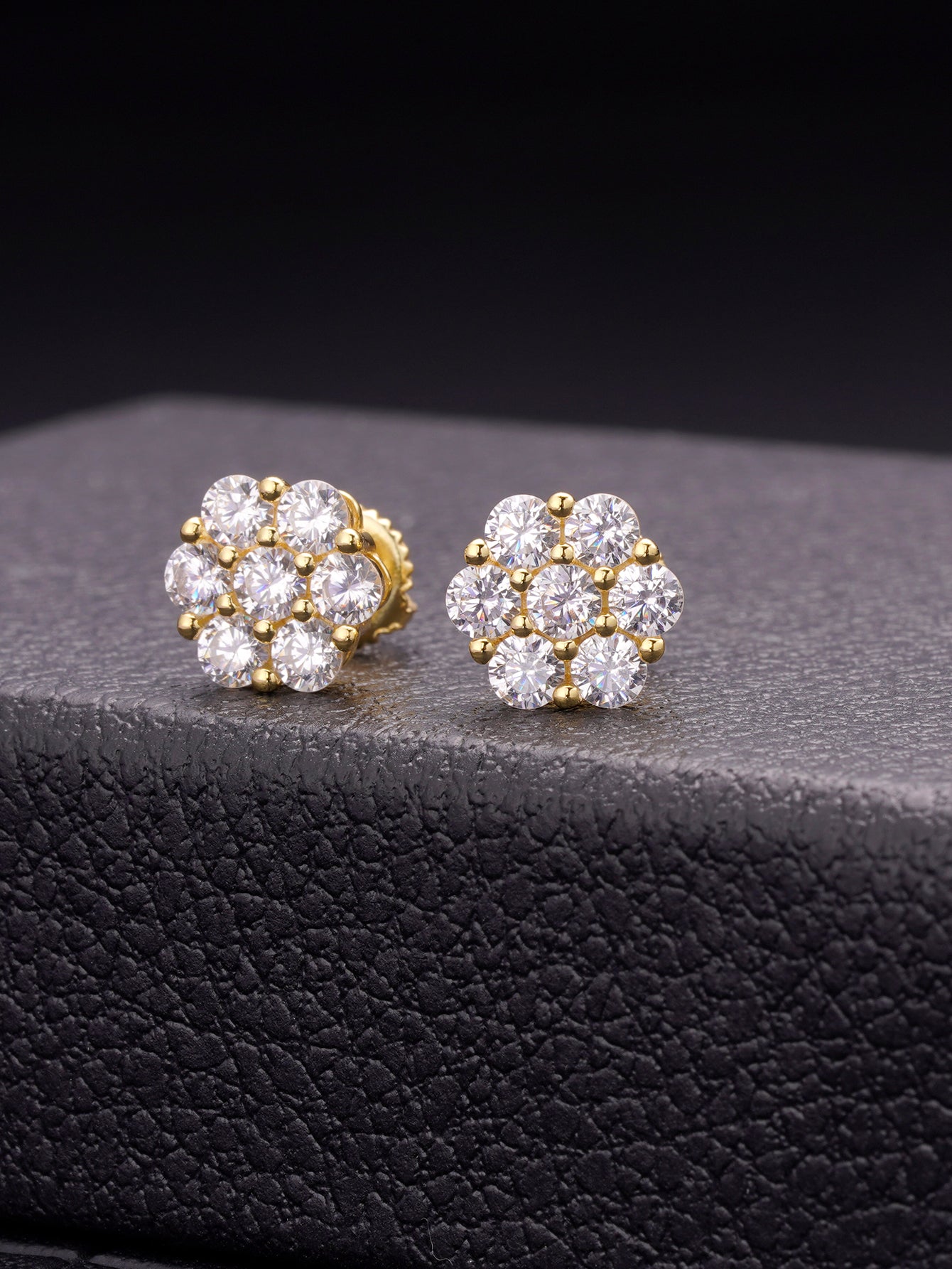 Moissanite 8.5mm  Diamond Stud Earrings