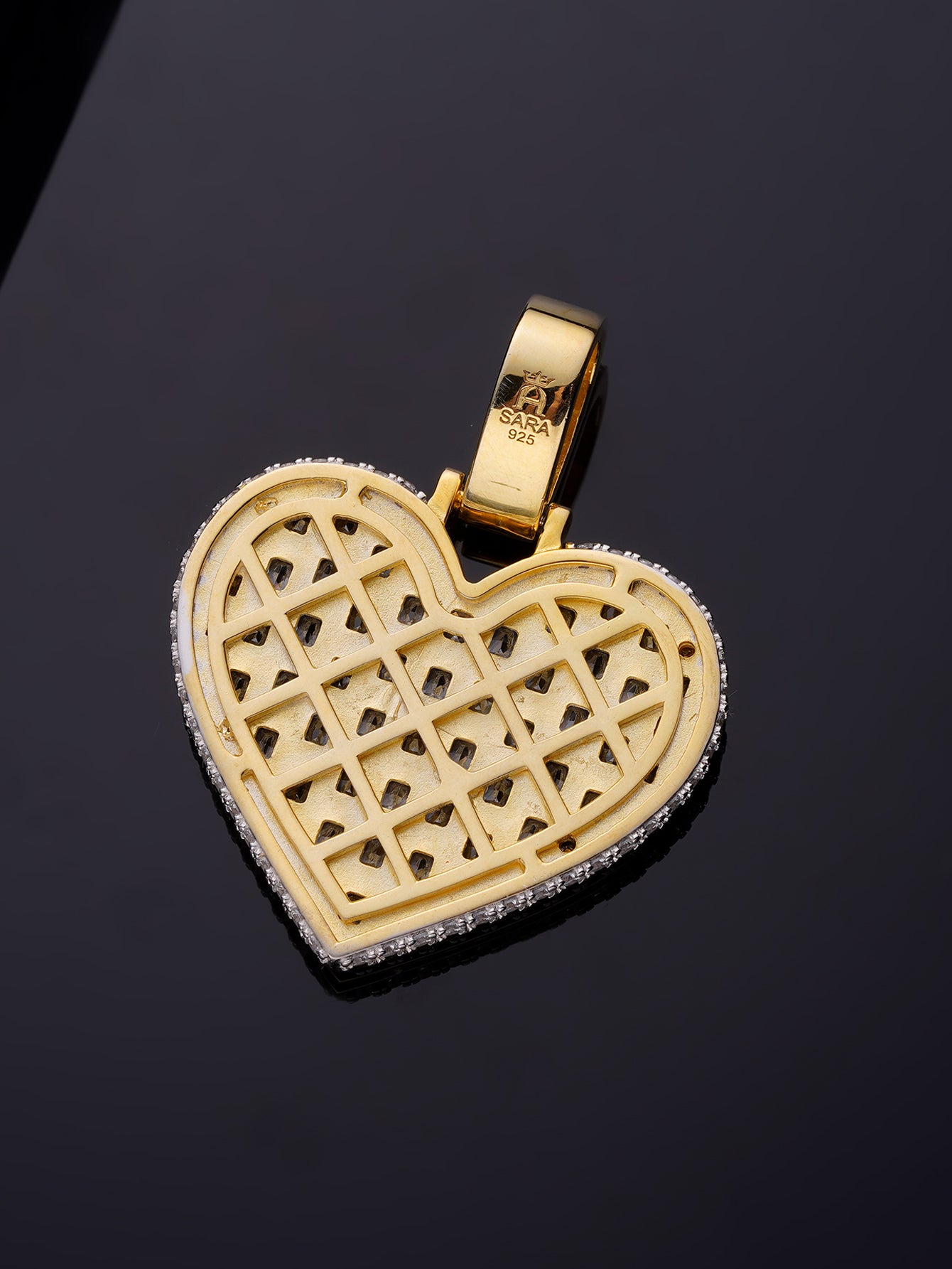 Iced Out Heart Shaped Pendant