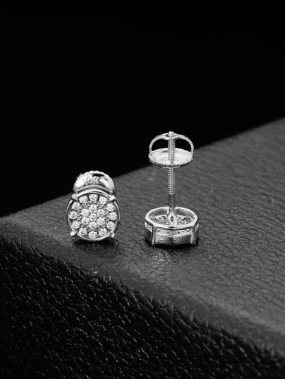 Moissanite Screw Back Studs Earrings