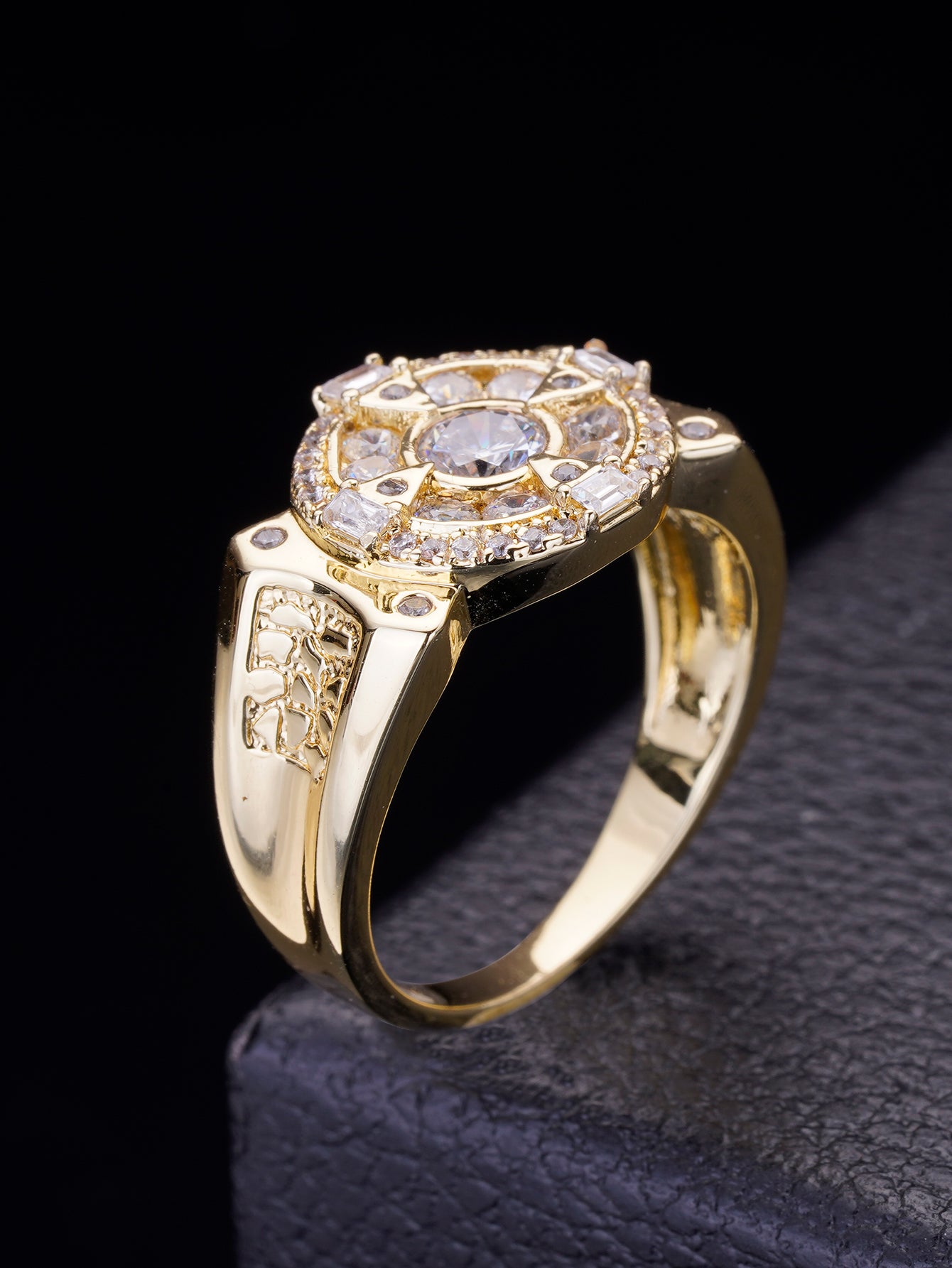 Cubic Zirconia CZ Band Diamond  Promise Ring