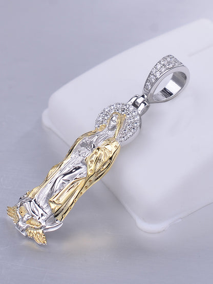 Luxury Virgin Mary Pendant 14k Gold Plated