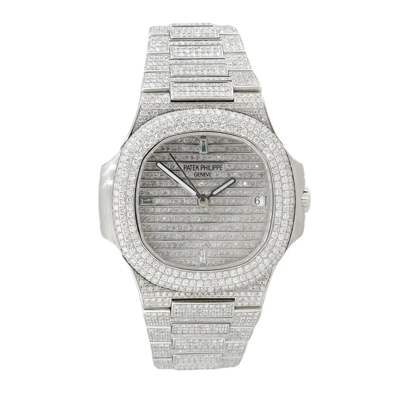 Patek Philippe 5711 All Diamond Watch 18 Karat in Stock