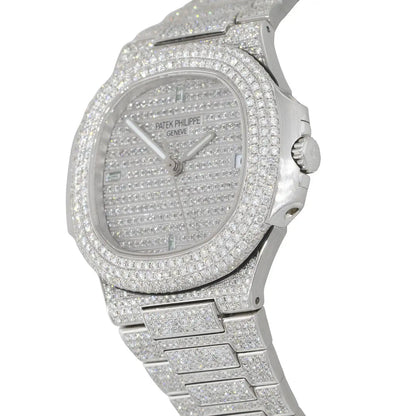 Patek Philippe 5711 All Diamond Watch 18 Karat in Stock