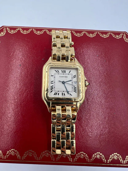 Cartier Panther Yellow Gold Quartz Wristwatch With Date