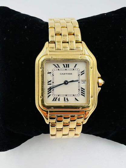 Cartier Panther Yellow Gold Quartz Wristwatch With Date