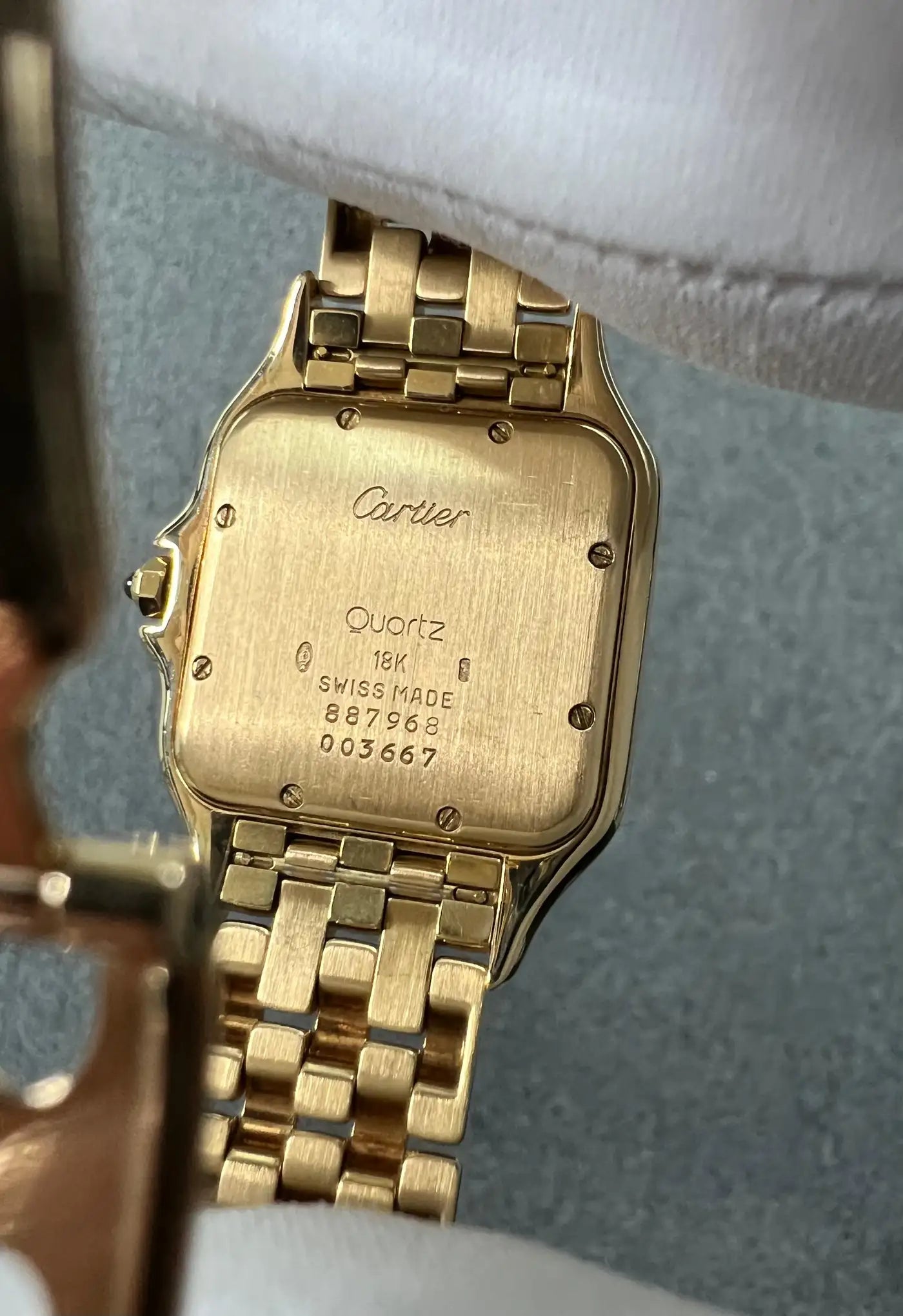 Cartier Panther Yellow Gold Quartz Wristwatch With Date