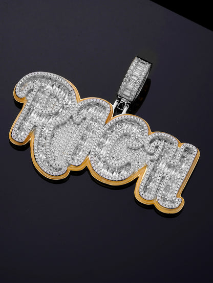 Iced Out RICH Diamond  Pendant