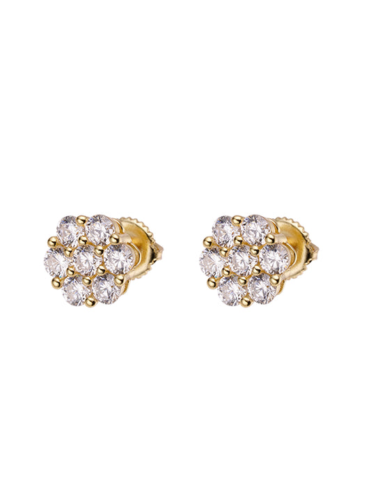 Moissanite 8.5mm  Diamond Stud Earrings