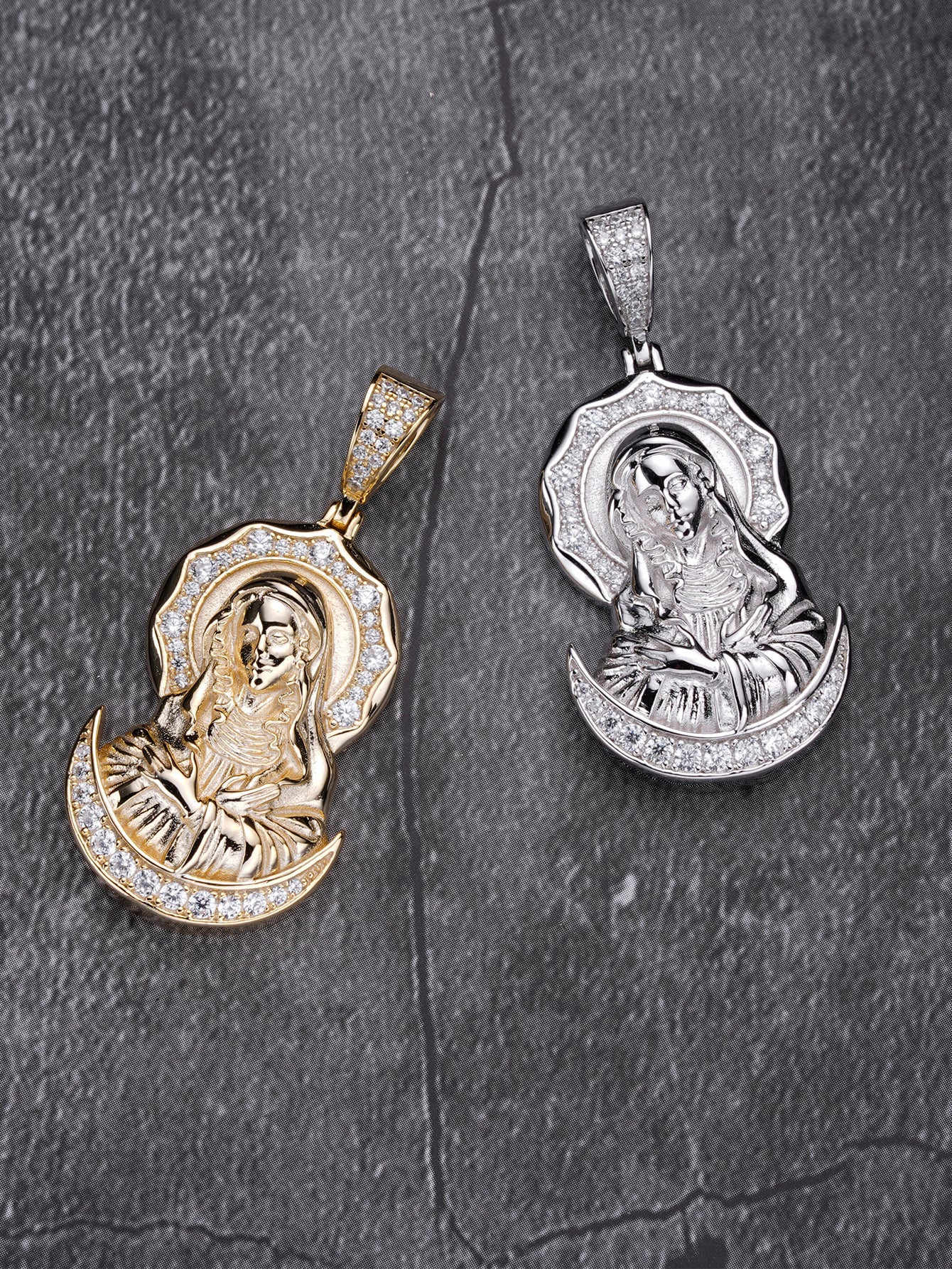 Santa Muerte Virgin Mary  Pendant