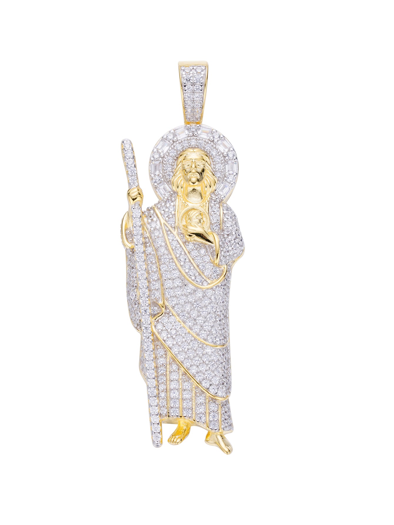 18K Gold Plated Saint Jude Pendant