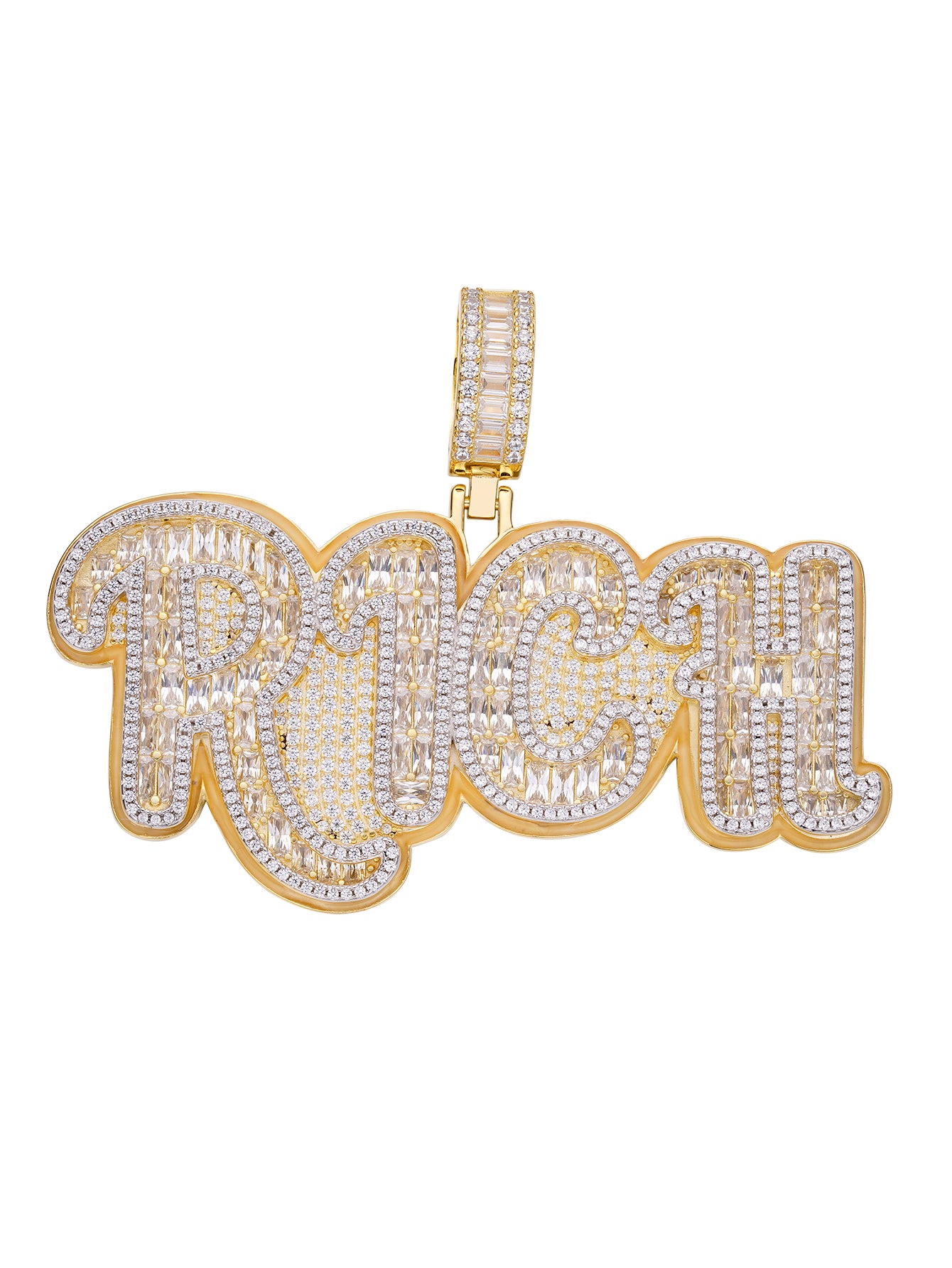 Iced Out RICH Diamond  Pendant