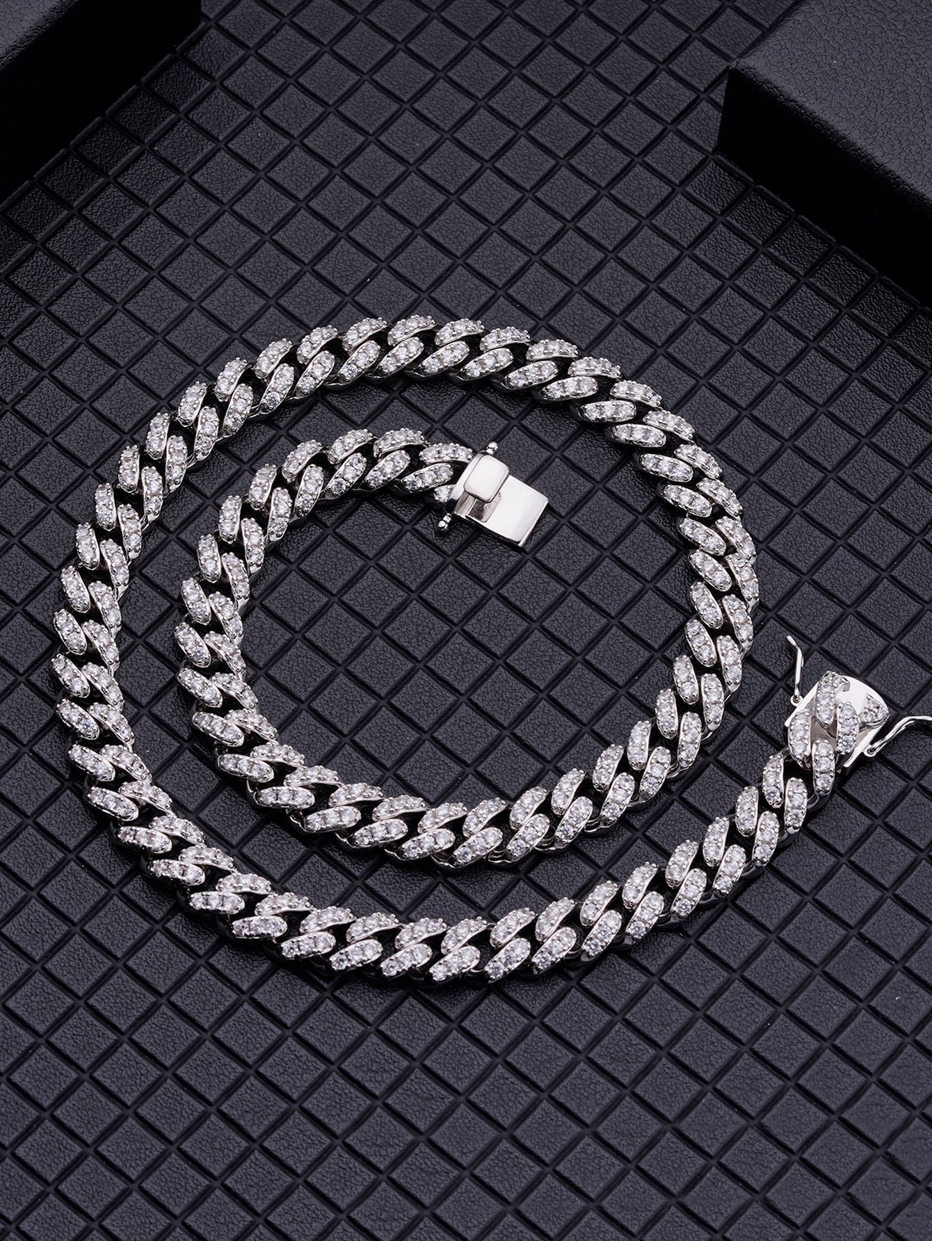 Iced Out  Miami Cuban Link Chain Necklace 12mm