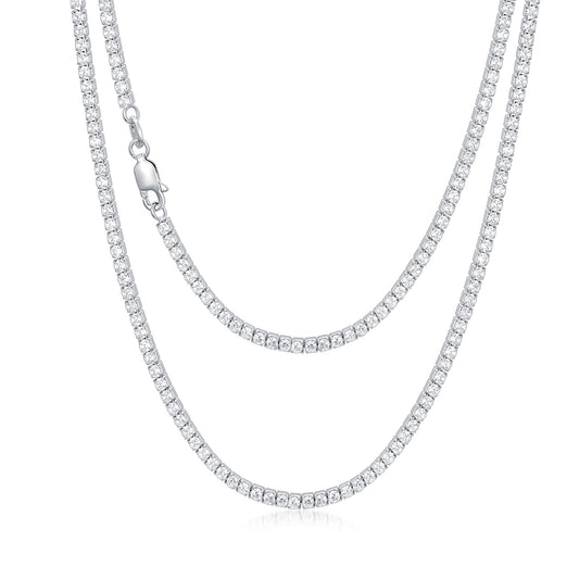 Tennis Authentic Cubic Zirconia Chain Necklace