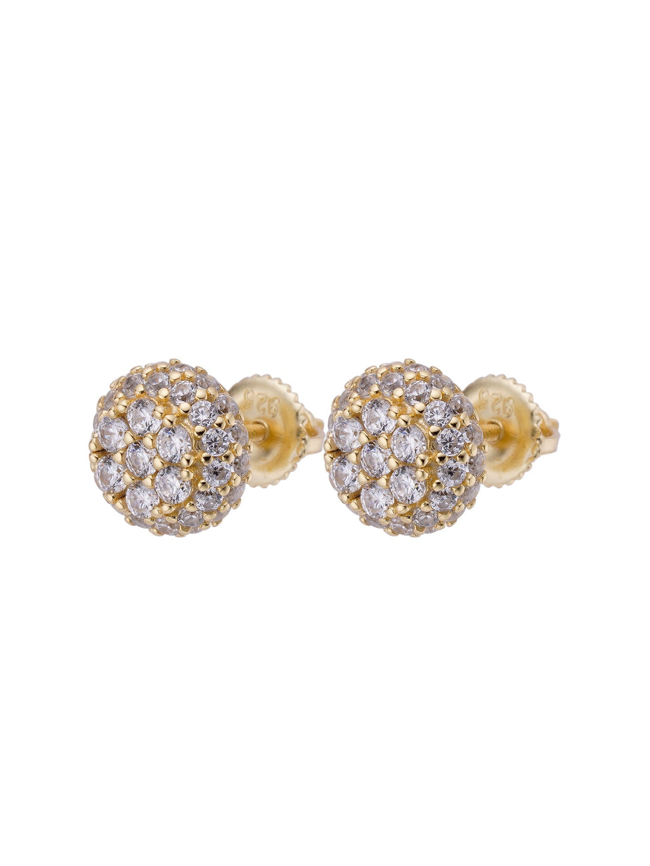 Moissanite Stud Earrings 14K Gold Plated