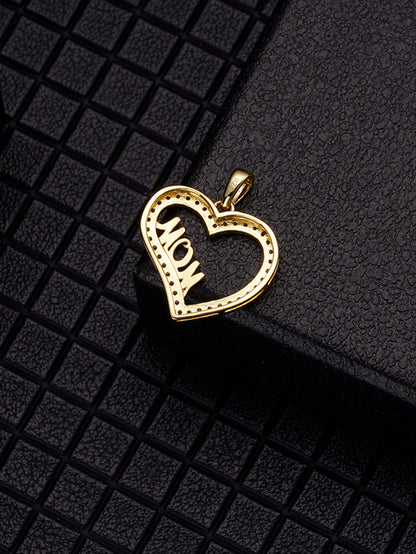 14K Gold Plated Cubic Zirconia Heart Pendant