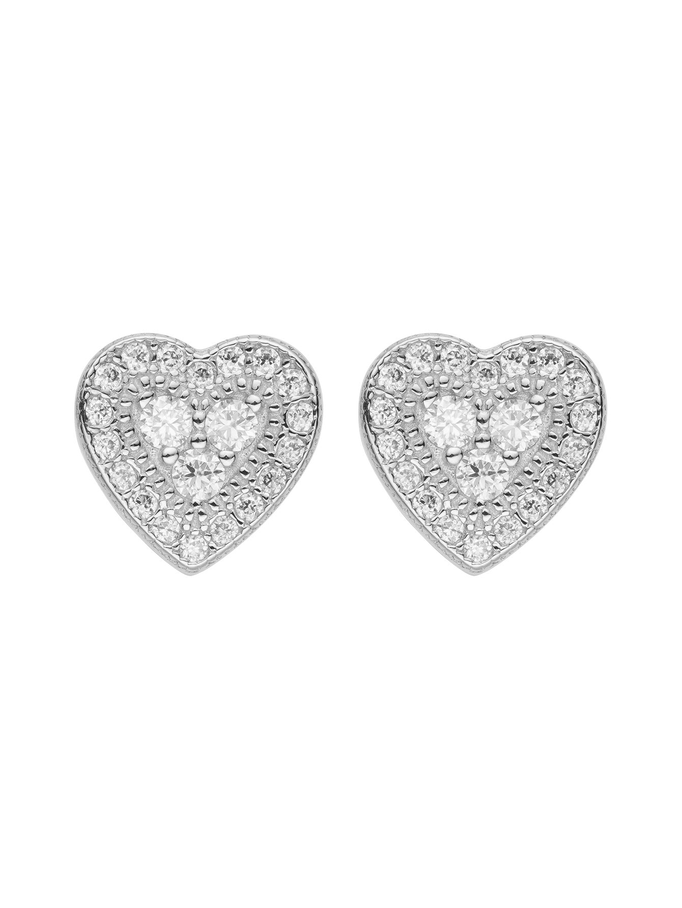 Moissanite Heart Earrings