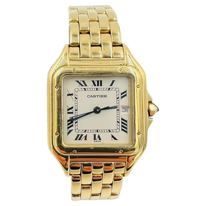 Cartier Panther Yellow Gold Quartz Wristwatch With Date